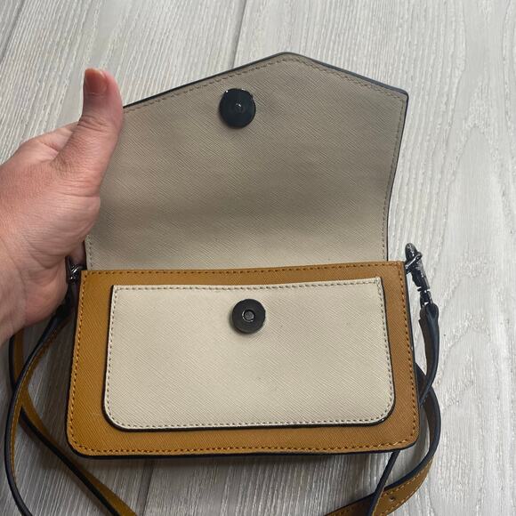 Botkier Women's Truffle Gray & Camel Coloblock Leather Crossbody Purse Bag - Picture 8 of 12